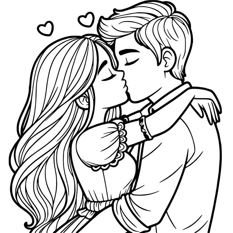 boyfriend and girlfriend kissing and hugging the girl wearing a dress