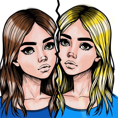 realistic girl split