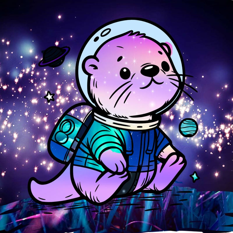 otter in a space suit