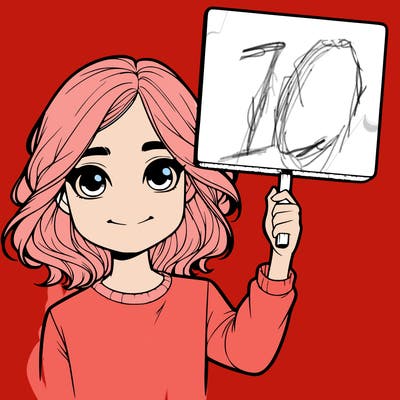 realistic girl holding up a sign