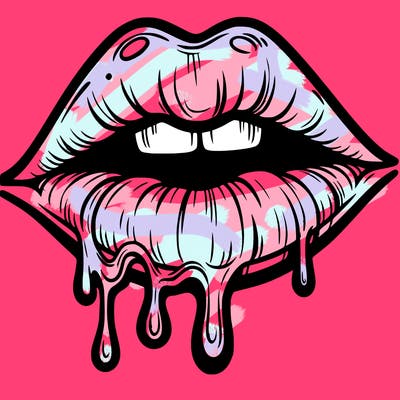 lips that look realistic and drip