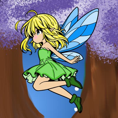 manga fairy flying