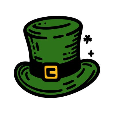st patrick hat with thin lines
