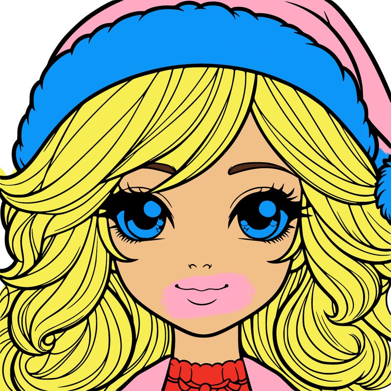 realistic christmas girl