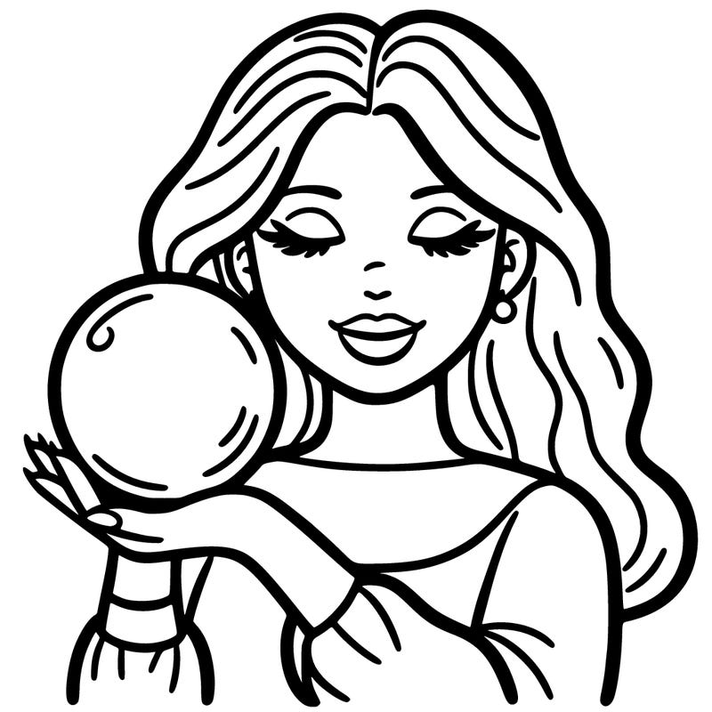 woman with a crystal ball