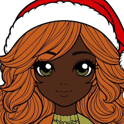 realistic christmas girl