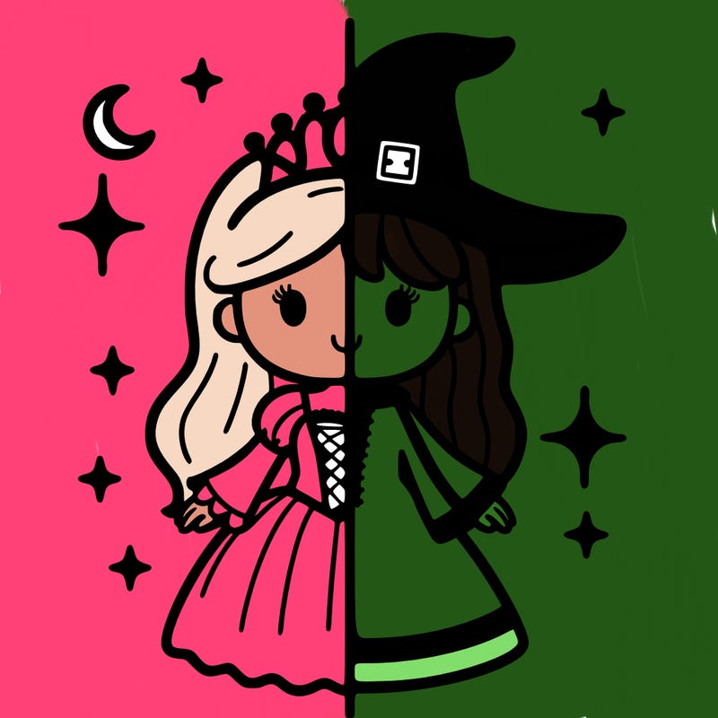 split princess and witch