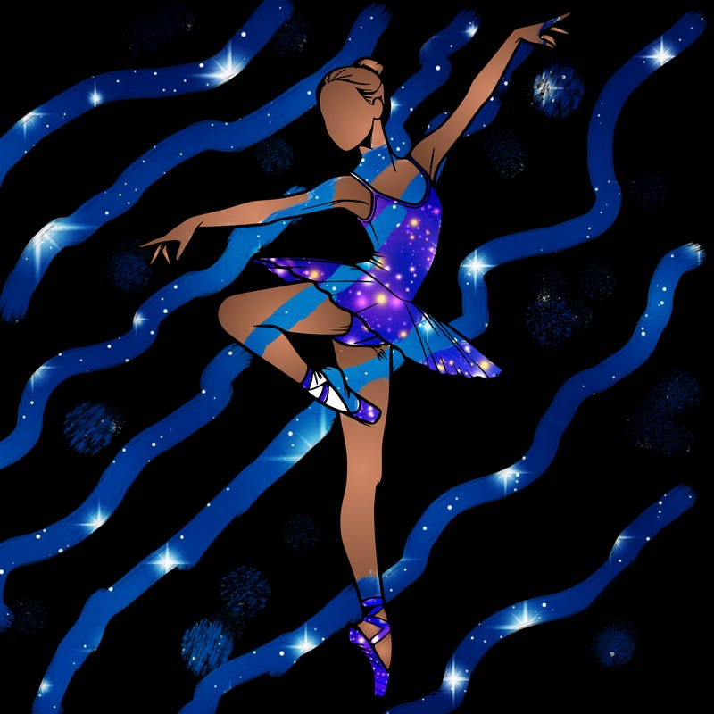 realistic person doing ballet