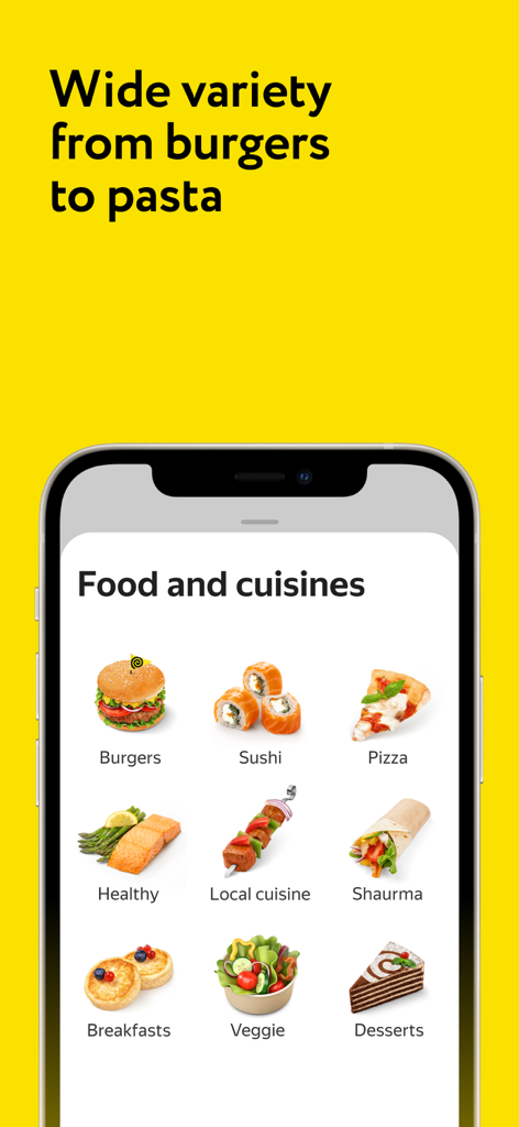 Express24: food & grocery - Express24 app screen showing various food categories for delivery including burgers sushi pizza and local cuisine