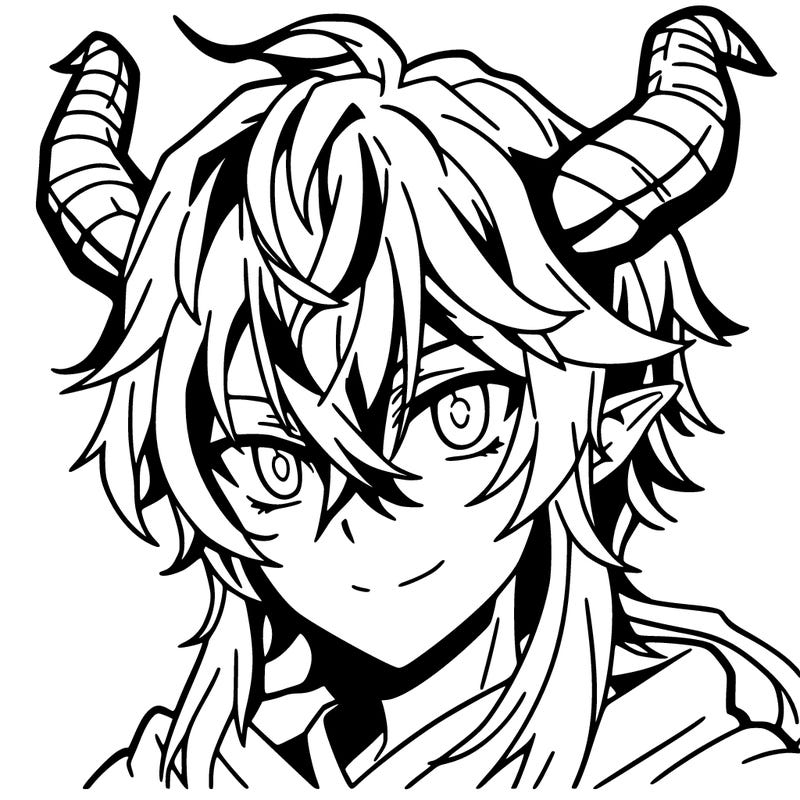 anime guy with horns