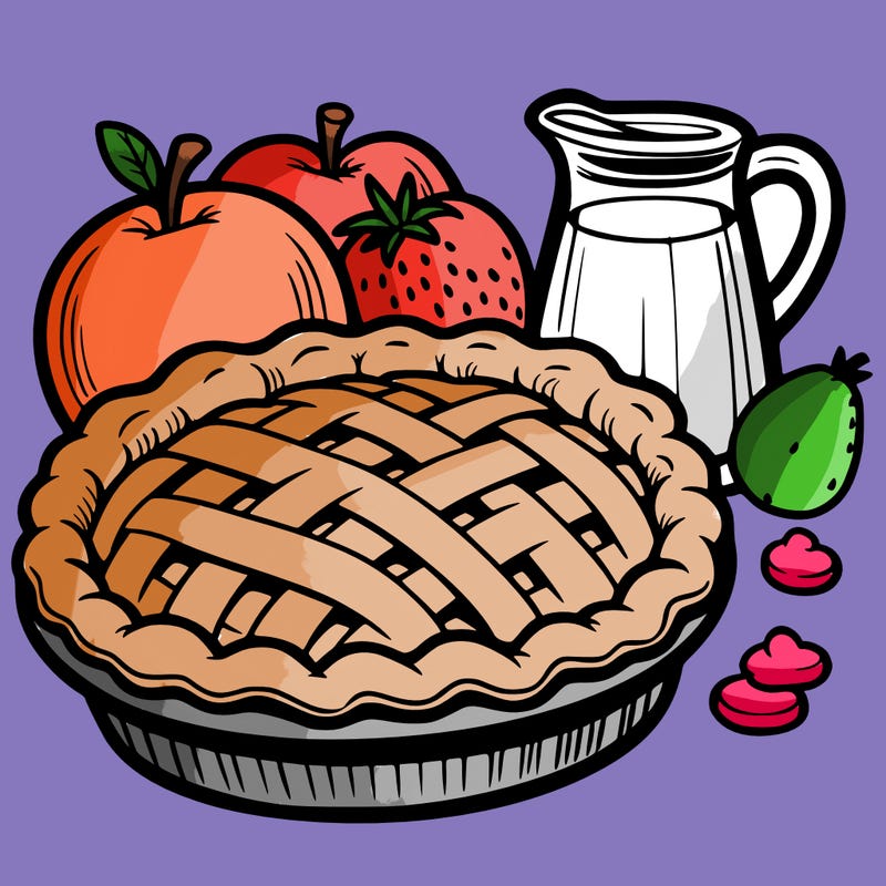 a pie of food