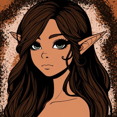 elf girl realistic dark fantasy