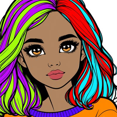 realistic girl whith cute eyes