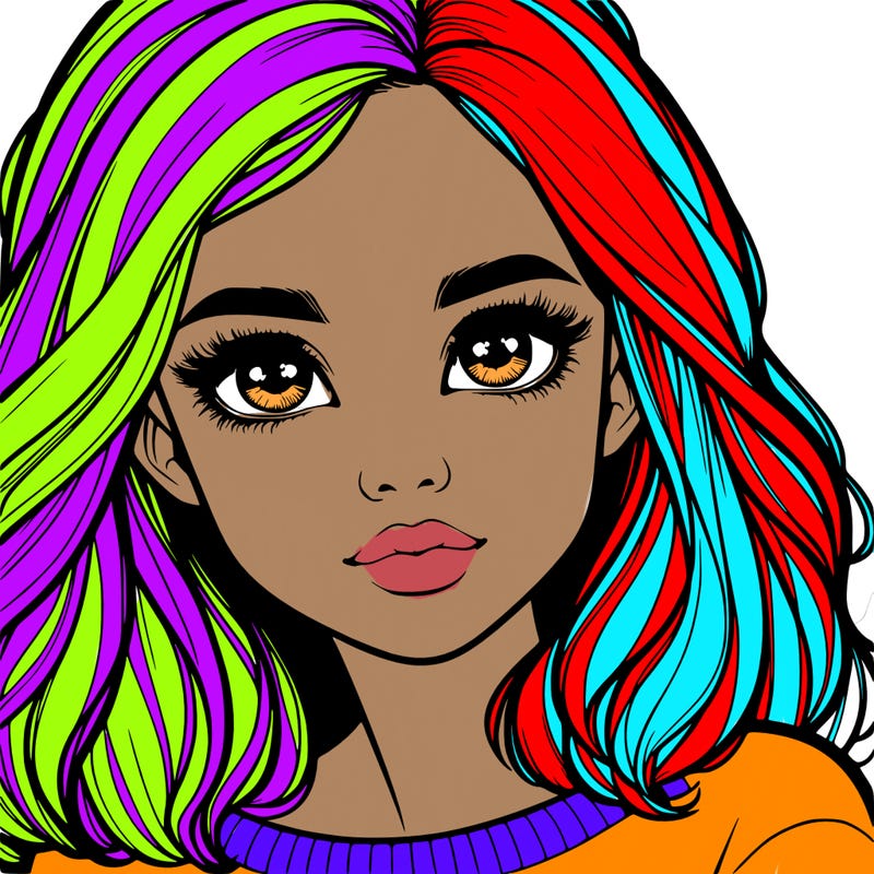 realistic girl whith cute eyes