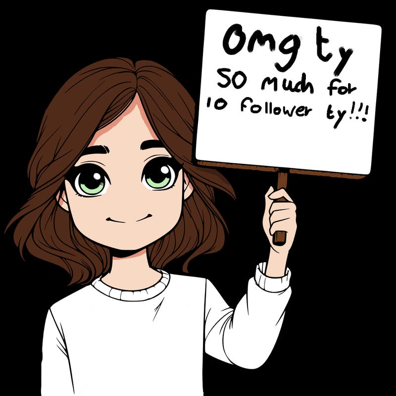 realistic girl holding up a sign