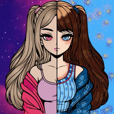 realistic girl split