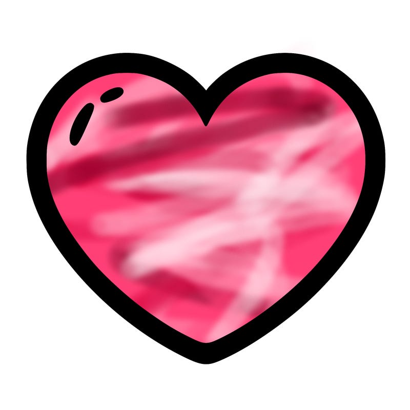 a blank heart