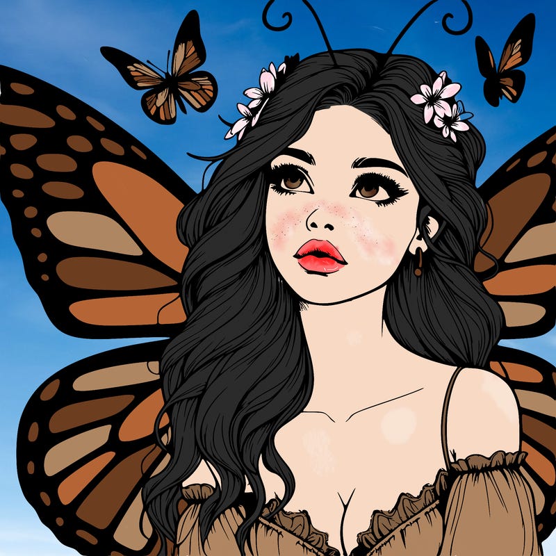 butterfly fairy realistic girl