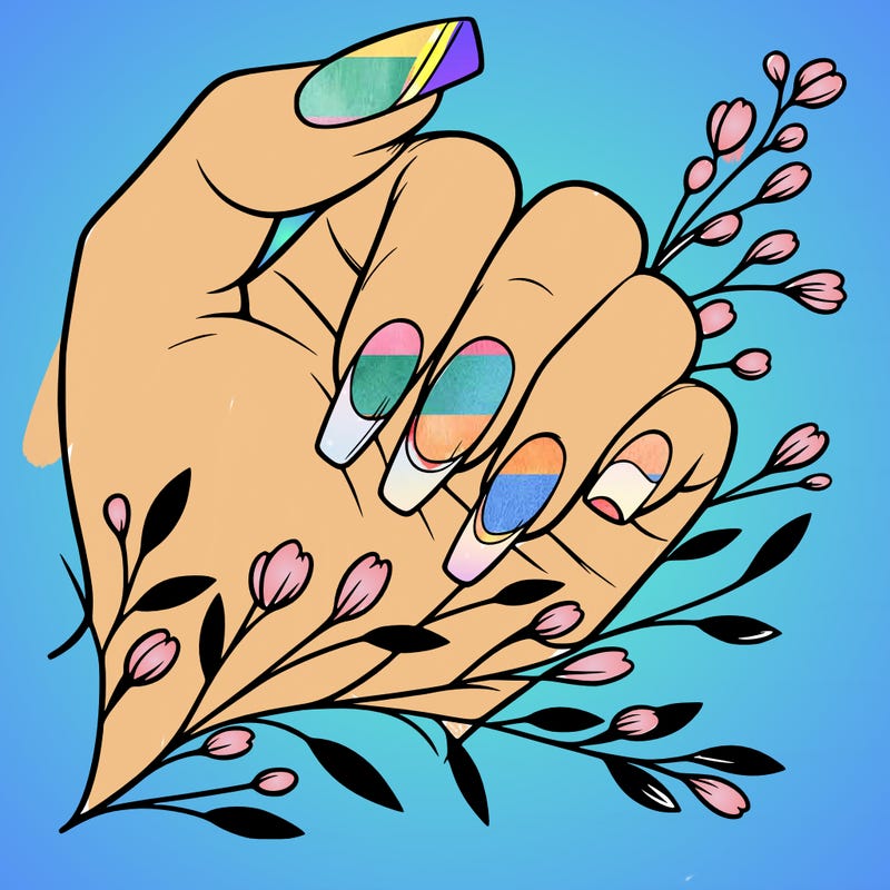 nails with french tip