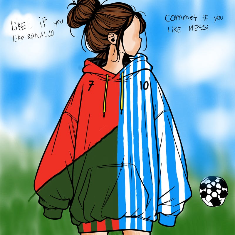 realistic girl with a oversized sweatshirt on and a bun