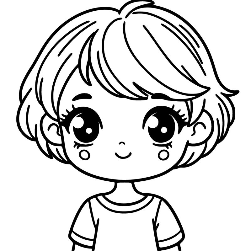 cute girl with pixie cut