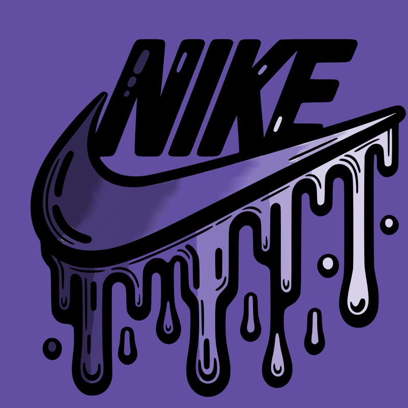 dripping nike logo