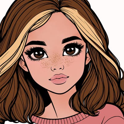 realistic girl whith cute eyes