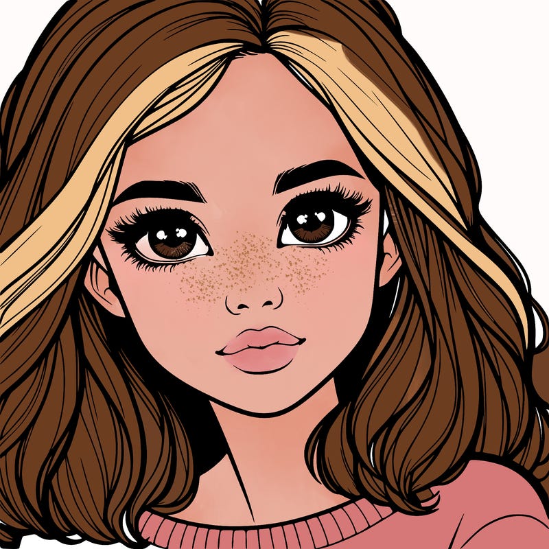 realistic girl whith cute eyes