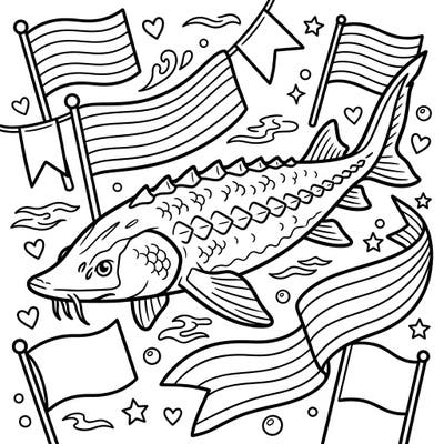 Celebrate diversity and marine life with this special Sturgeon Pride Month coloring page. Featuring large, clear outlines, it's perfect for seniors looking for a relaxing and meaningful creative activity.