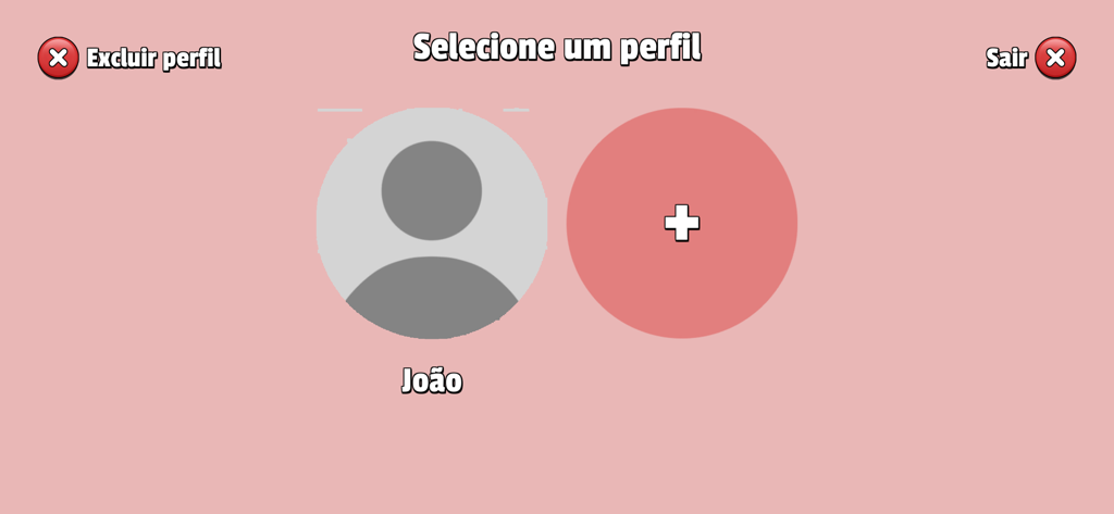Conto & Reconto - User profile selection screen showing an option to add a new profile in the Conto and Reconto app.