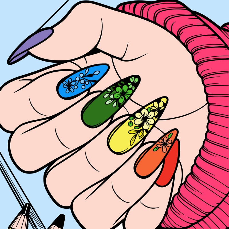 a beautiful hand with pretty nails