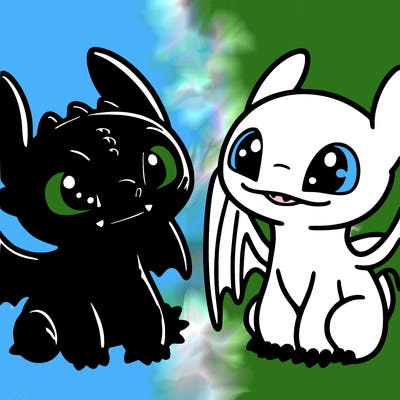 toothless and light fruy