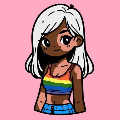 girl with crop top
