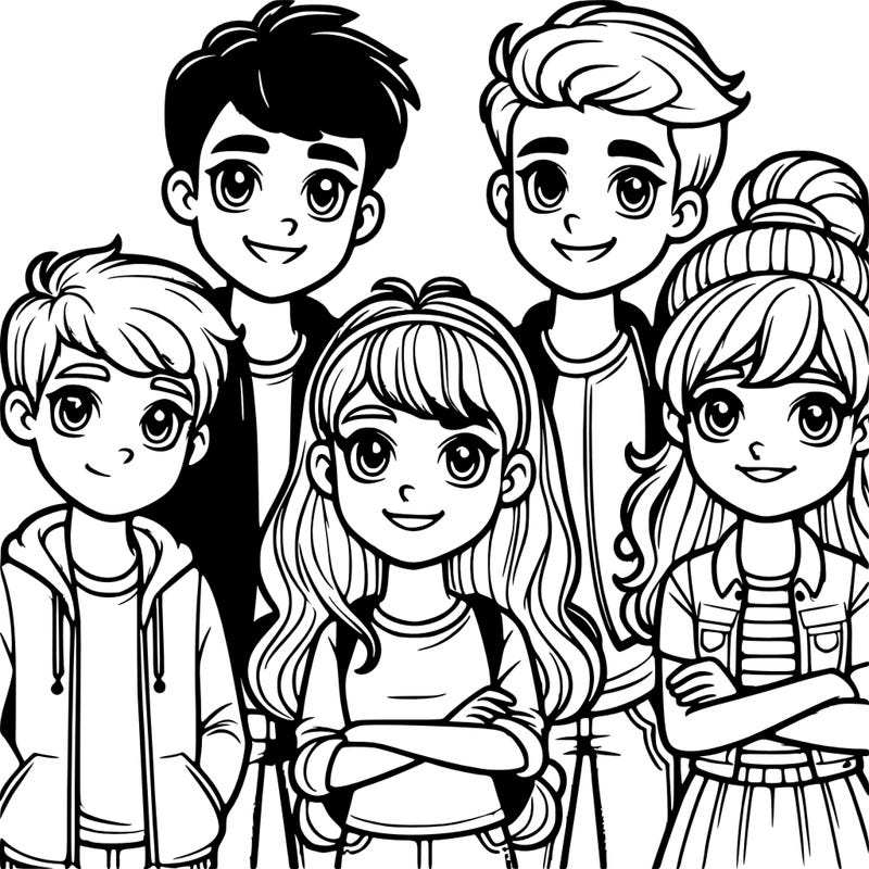 a group of teenag kids boys and girls