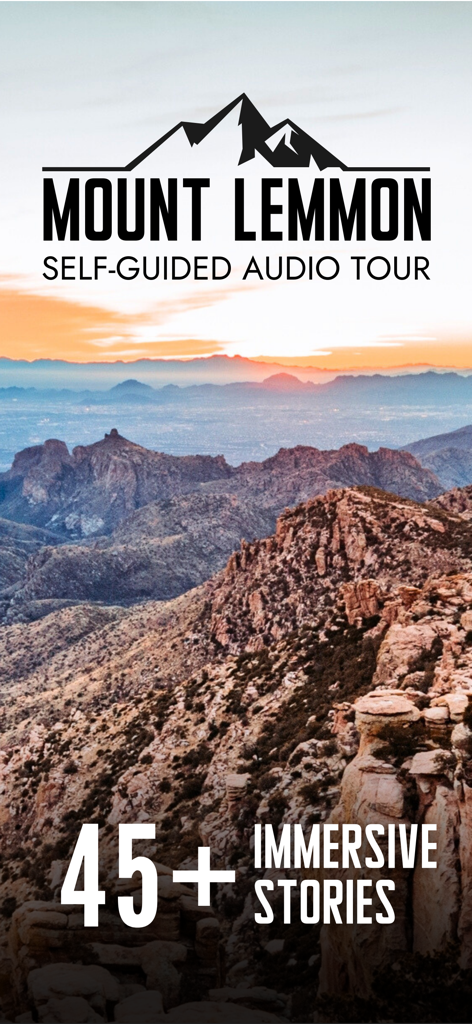 Mount Lemmon GPS Audio Tour - Mount Lemmon self guided audio tour app with over 45 immersive stories and a mountain vista