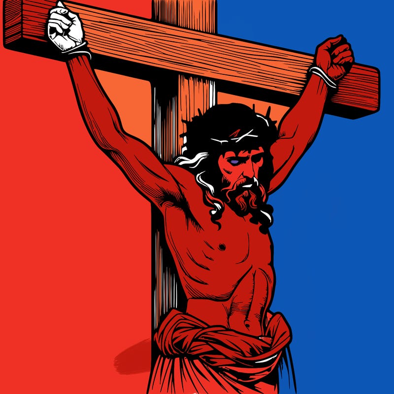 jesus realistic on the cross