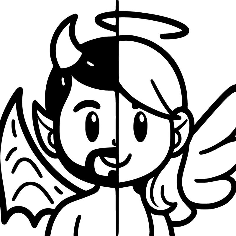 a half of a devil and a angel