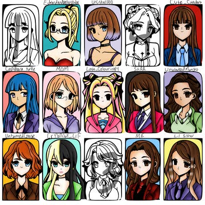 girls that look diffrent anime