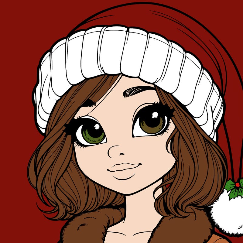 realistic christmas girl