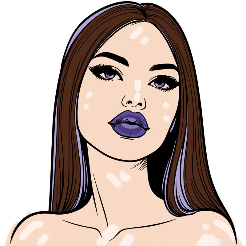 realistic woman with full lips