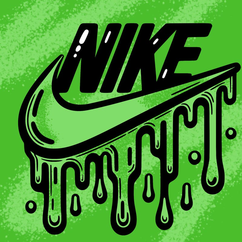 dripping nike logo