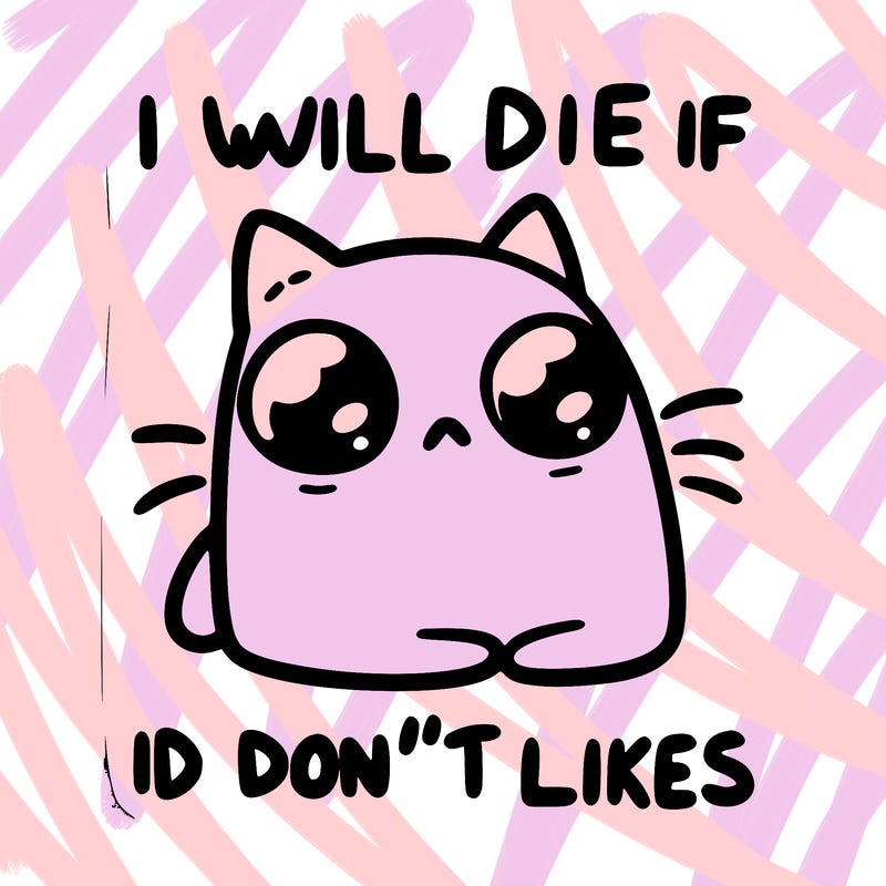 a cat that will die if we don’t get 10 likes