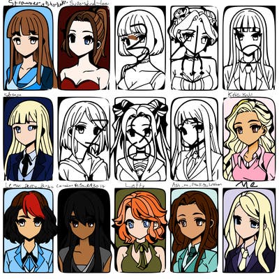 girls that look diffrent anime