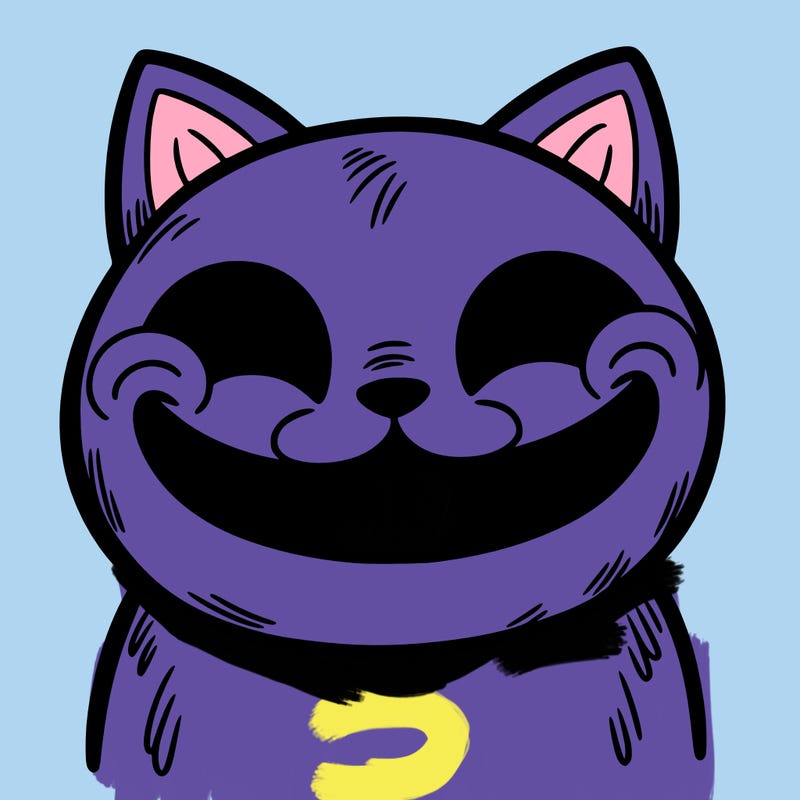 a cat that is smiling creepy