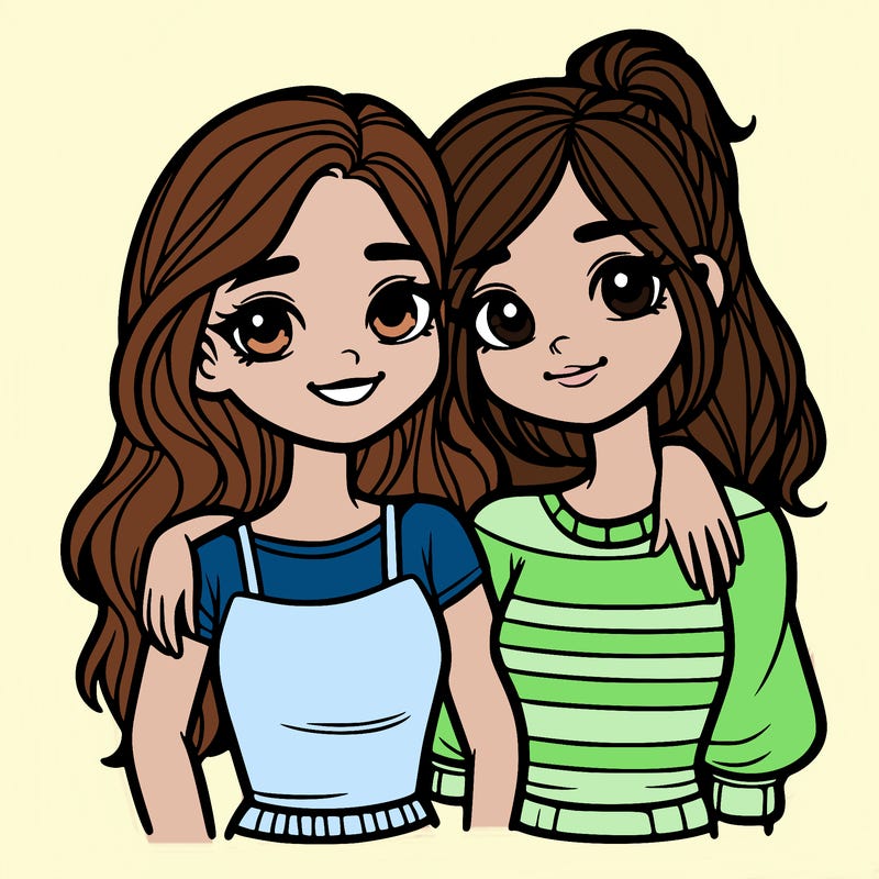 two girl best friends teens