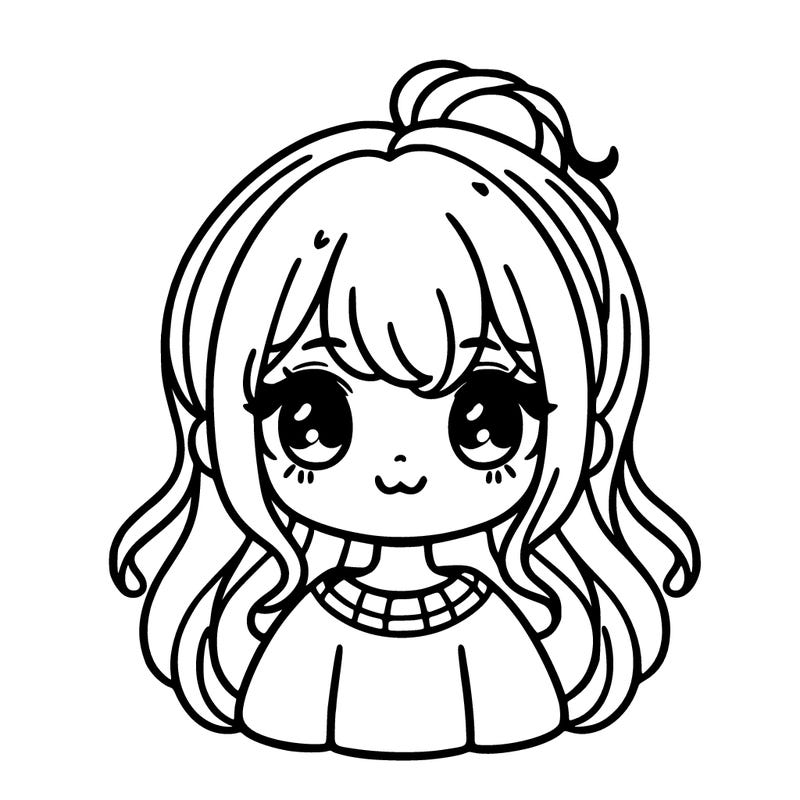 cute girl with pink hair