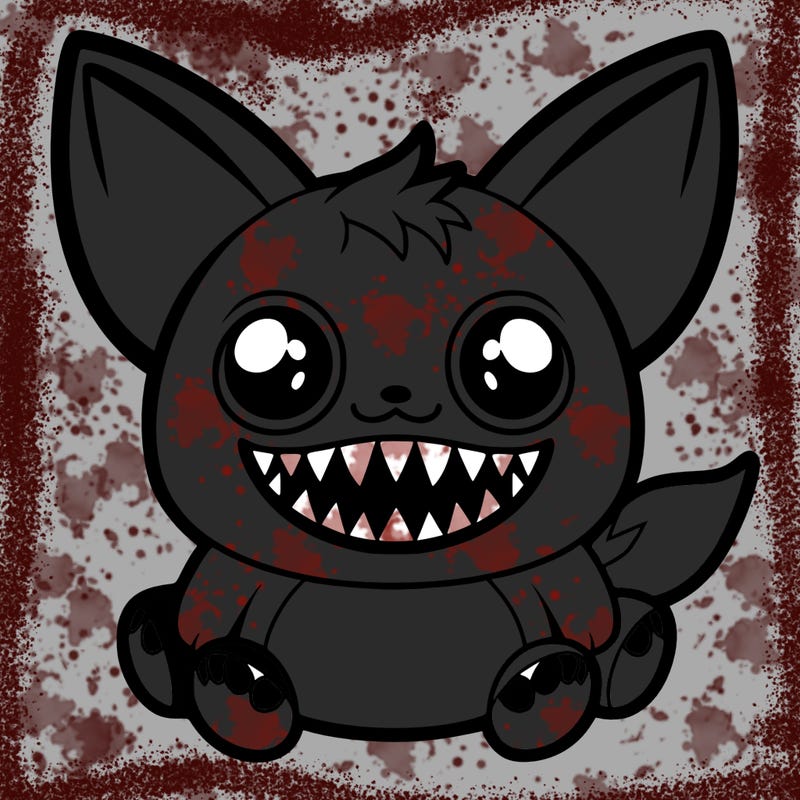 labubu is a plush toy with big sharp teeth and big eyes and big cat like ears