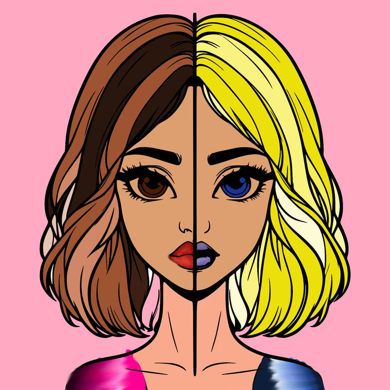 realistic girl split