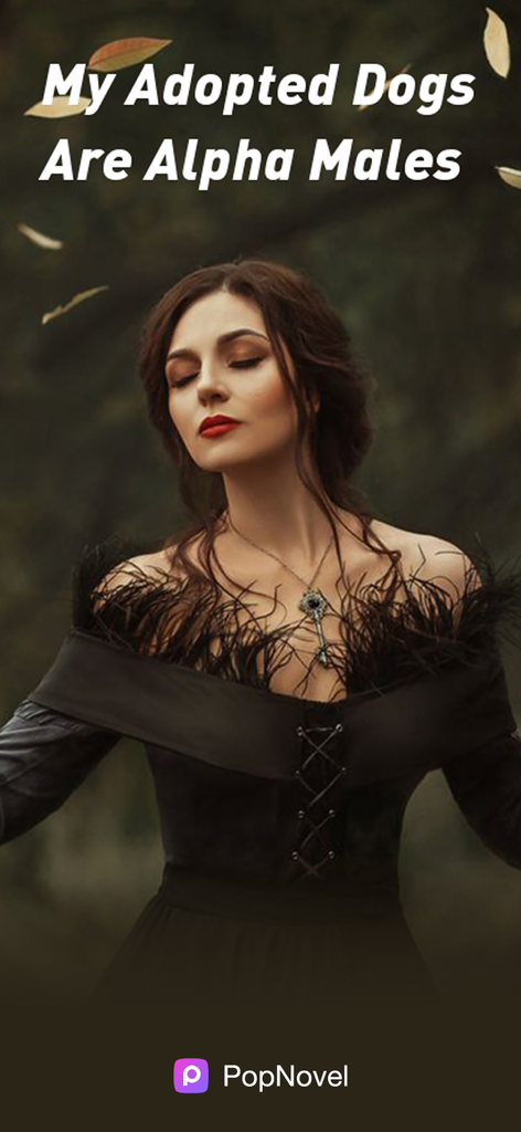PopNovel - Mulher em um vestido preto para o livro Meus Cães Adotados São Alfas Machos no aplicativo PopNovel