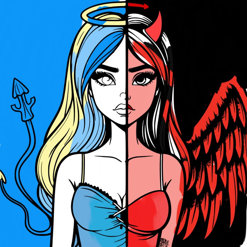 devil vs angel realistic girl